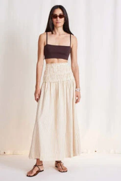 Apiece ApartORA SMOCK MAXI Skirt - SUN STRIPE