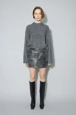 Oval SquareWorn Leather Mini -Drape Hut Sales Store Oval Square Worn leather Mini 20231024203026 1