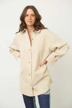 Atelier DelphineOversized Overlay Washed Wool