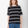 MJWatsonEvam Eva Oversized Tee Pullover - Multi -Drape Hut Sales Store Oversized Tee Pullover Black Grey Stripes 20231024033739
