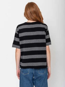 MJWatsonEvam Eva Oversized Tee Pullover - Multi -Drape Hut Sales Store Oversized Tee Pullover Black Grey Stripes 20231024033740 1