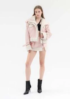 Feng Chen WangPINK QUILT PHOENIX MINI SKIRT - Pink -Drape Hut Sales Store PINK QUILT PHOENIX MINI SKIRT 20230825113234 2