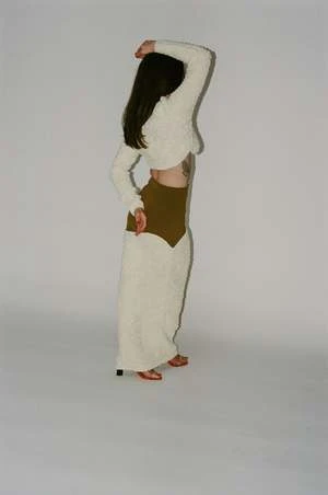 PARIS GEORGIAParis Georgia Popcorn Skirt - Butter/Caramel 5 PARIS GEORGIAParis Georgia Popcorn Skirt - Butter/Caramel - Image 3