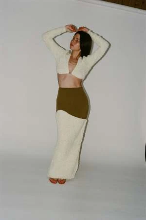 PARIS GEORGIAParis Georgia Popcorn Skirt - Butter/Caramel 6 PARIS GEORGIAParis Georgia Popcorn Skirt - Butter/Caramel - Image 4