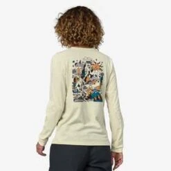 PatagoniaLong-Sleeved How To Slide Responsibili-Tee - Birch White -Drape Hut Sales Store Patagonia Women s Long Sleeved How to Slide Responsibili Tee Birch White 20230928220228