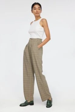 LACAUSA ClothingPaulie Trousers - Deadstock Camel Plaid -Drape Hut Sales Store Paulie Trousers 20211201130907 1