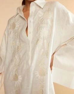 CYNTHIA ROWLEYPiana Embroidered Dress - White -Drape Hut Sales Store Piana Embroidered Dress 20230729225424 1