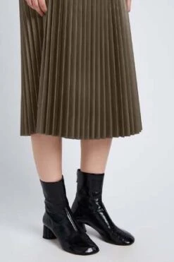 Proenza SchoulerWhite Label Faux Leather Pleated Skirt - Wood -Drape Hut Sales Store Proenza Schouler White Label Faux Leather Pleated Skirt Wood 20230804175541 1