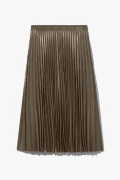 Proenza SchoulerWhite Label Faux Leather Pleated Skirt - Wood -Drape Hut Sales Store Proenza Schouler White Label Faux Leather Pleated Skirt Wood 20230804175541 3