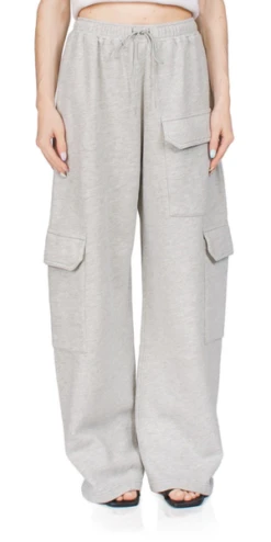 AGOLDERamsey Wide Leg Sweatpants - Heather Grey