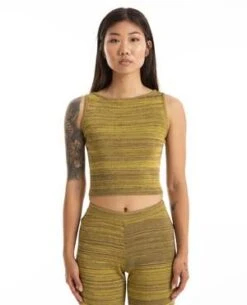 ThrillsReaction Knit Tank - Yellow -Drape Hut Sales Store Reaction Knit Tank 20231026020254