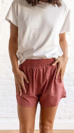 WishlistRory Track Shorts - Rose