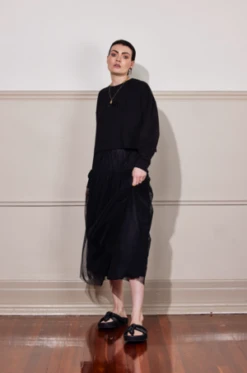 SALASAIISLAND TULLE SKIRT - BLACK -Drape Hut Sales Store SALASAI ISLAND TULLE SKIRT BLACK 20220915054325