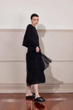 SALASAIISLAND TULLE SKIRT - BLACK -Drape Hut Sales Store SALASAI ISLAND TULLE SKIRT BLACK 20220915054329