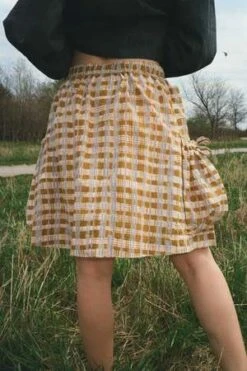 STORY Mfg.Salt Skirt - Shore Check Block 7 STORY Mfg.Salt Skirt - Shore Check Block -Drape Hut Sales Store SALT SKIRT IN SHORE CHECK BLOCK 20230519195922 2