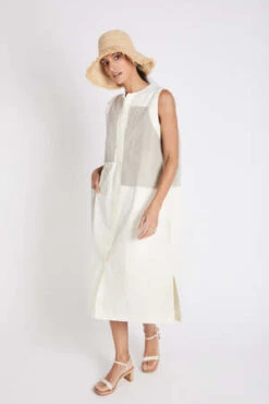 Intentionally BlankSignals Dress -Drape Hut Sales Store SIGNALS DRESS cream 20230214002735