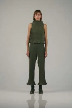 Nin StudioSimple Pleat Pant - Moss -Drape Hut Sales Store SIMPLE PLEAT PANT 20231010220116 1