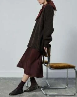 SoeurFever Skirt - Aubergine -Drape Hut Sales Store SOEUR Fever Skirt in Aubergine 20231004232943 2