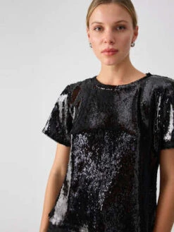 SanctuaryThe Perfect Sequin Tee -Drape Hut Sales Store Sanctuary The Perfect Sequin Tee 20231101225827 2