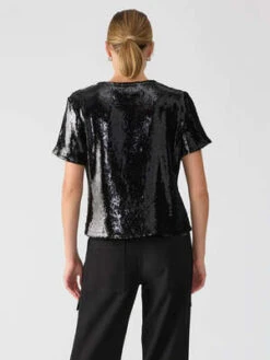 SanctuaryThe Perfect Sequin Tee -Drape Hut Sales Store Sanctuary The Perfect Sequin Tee 20231101225828