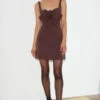 Sandy LiangArden Dress - Umber -Drape Hut Sales Store Sandy Liang Arden Dress Umber 20231006044527