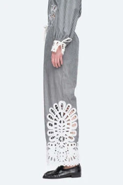 Sea New YorkCassidy Eyelet Pants - Gray -Drape Hut Sales Store Sea NY Cassidy Eyelet Pants Gray 20230810183051 1