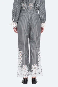 Sea New YorkCassidy Eyelet Pants - Gray -Drape Hut Sales Store Sea NY Cassidy Eyelet Pants Gray 20230810183052
