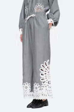 Sea New YorkCassidy Eyelet Pants - Gray -Drape Hut Sales Store Sea NY Cassidy Eyelet Pants Gray 20230810183053