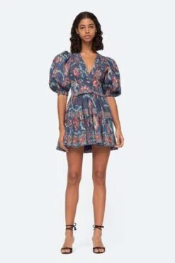 Sea New YorkRory Puff Sleeve Dress - Rose Multi -Drape Hut Sales Store Sea NY Rory Puff Sleeve Dress Rose Multi 20230930231456