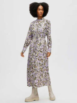 SelectedFemme Katrin Dress - Sandshell -Drape Hut Sales Store Selected Femme Katrin Dress in Sandshell 20230126130342 2