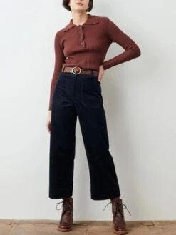 SessunHudvelvet Trousers - Navy