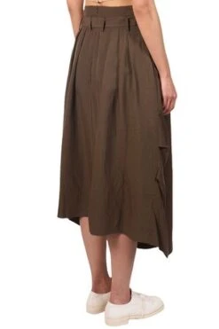 KarKarSide Pleated Skirt - Brown -Drape Hut Sales Store Side Pleated Skirt 20220331174804 2