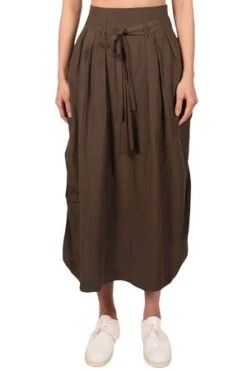KarKarSide Pleated Skirt - Brown