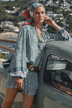 SPELL & THE GYPSY COLLECTIVESienna Tunic Dress - Jade -Drape Hut Sales Store Sienna Tunic Dress 20231018024155 2