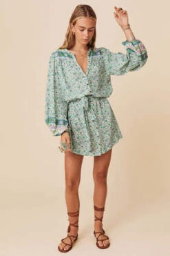 SPELL & THE GYPSY COLLECTIVESienna Tunic Dress - Jade -Drape Hut Sales Store Sienna Tunic Dress 20231018024156 2