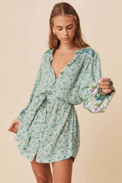 SPELL & THE GYPSY COLLECTIVESienna Tunic Dress - Jade -Drape Hut Sales Store Sienna Tunic Dress 20231018024156
