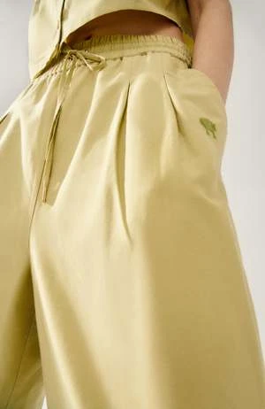 Silk LaundryCotton Silk Slouch Pants - Sage 6 Silk LaundryCotton Silk Slouch Pants - Sage - Image 4