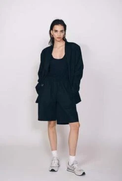 Silk LaundryYak Blend Basketball Shorts - Black Marle -Drape Hut Sales Store Silk Laundry Yak Blend Basketball Shorts Black Marle 20230111070937 1