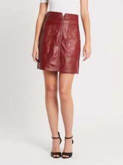 Rebecca TaylorLeather Skirt - Spice