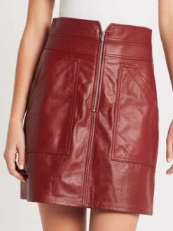 Rebecca TaylorLeather Skirt - Spice 10 Rebecca TaylorLeather Skirt - Spice -Drape Hut Sales Store Spice Leather Skirt 20220301060937 2