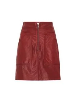 Rebecca TaylorLeather Skirt - Spice 11 Rebecca TaylorLeather Skirt - Spice -Drape Hut Sales Store Spice Leather Skirt 20220301060937 3