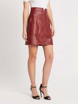 Rebecca TaylorLeather Skirt - Spice 4 Rebecca TaylorLeather Skirt - Spice - Image 2