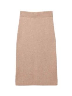 PureCashmere NYCStraight Midi Skirt - Camel -Drape Hut Sales Store Straight Midi Skirt Camel 20230925214100 2