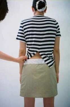 Coming Of AgeNylon Mini Skirt - Tan -Drape Hut Sales Store Tan Nylon Mini Skirt 20230507045524