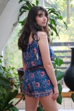 Natalie MartinTash Short - Vintage Flowers Azure -Drape Hut Sales Store Tash Short in Vintage Flowers Azure by Natalie Martin 20220417054747 2