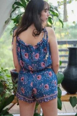 Natalie MartinTash Short - Vintage Flowers Azure -Drape Hut Sales Store Tash Short in Vintage Flowers Azure by Natalie Martin 20220417054747 3