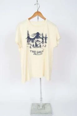 The Great.The Boxy Crew W/ Snowdrift Graphic - Washed White