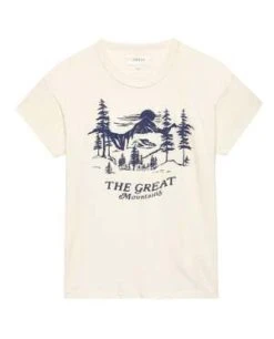 The Great.The Boxy Crew W/ Snowdrift Graphic - Washed White -Drape Hut Sales Store The Great The Boxy Crew w Snowdrift Graphic Washed White 20231026015724