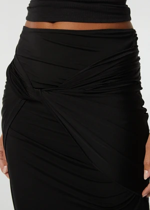 The Line By KJanae Wrap Skirt - Black 4 The Line By KJanae Wrap Skirt - Black - Image 2