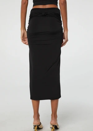 The Line By KJanae Wrap Skirt - Black 6 The Line By KJanae Wrap Skirt - Black - Image 4